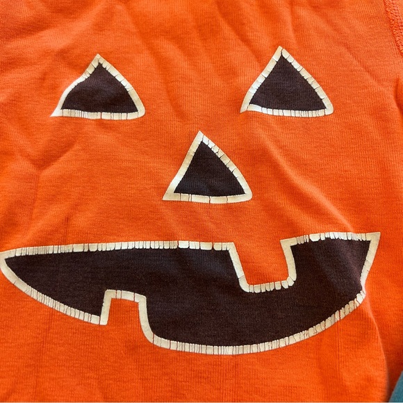 HANNA ANDERSSON Halloween Jack-o’-lantern Longjohn Pajamas, Orange Black, 3T - Picture 4 of 9
